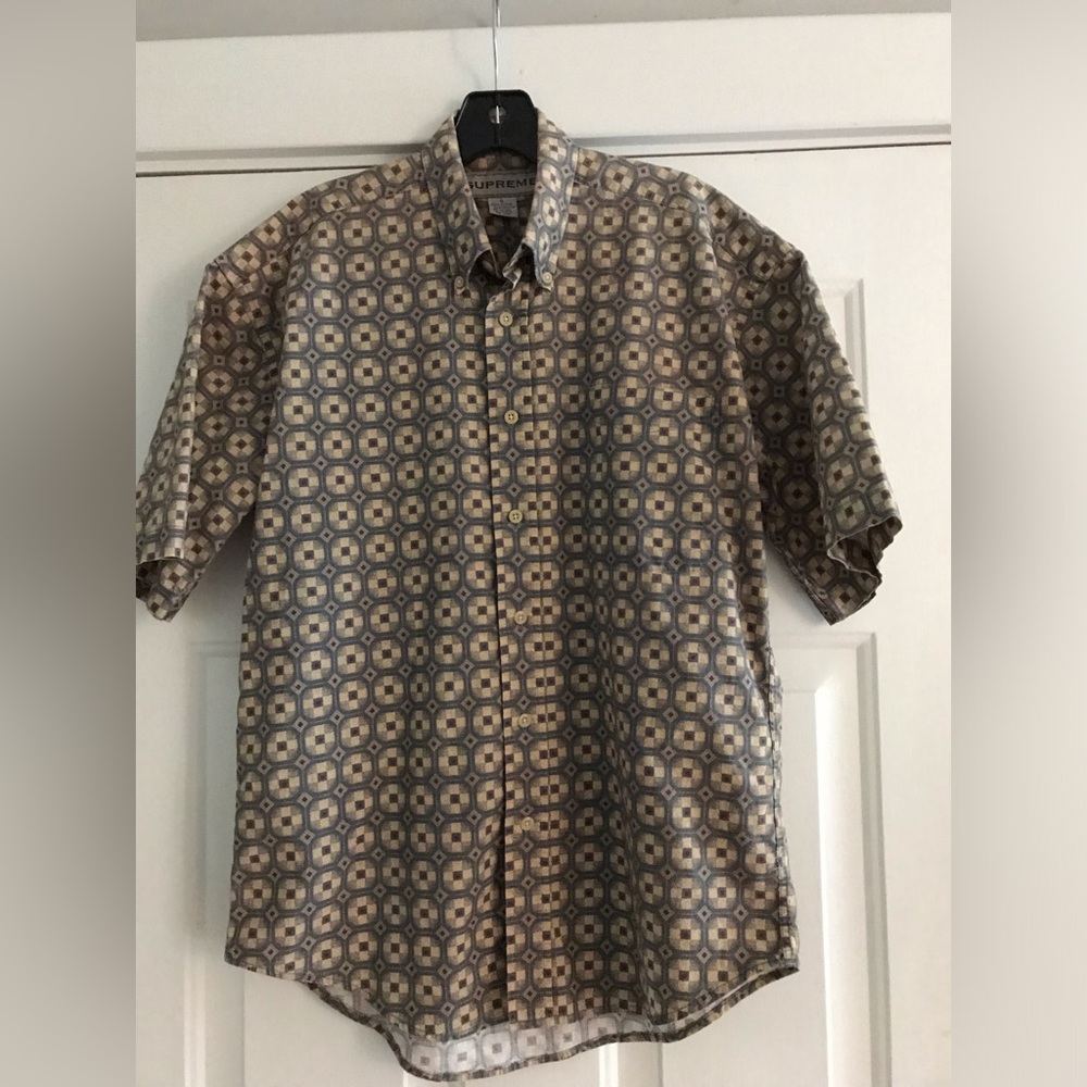 SUPREME vintage short sleeve button down cotton shirt MINT size small